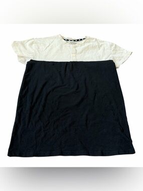 X-ray Jeans Mens Size Small Colorblock Henley T Shirt White Black Premium Cotton